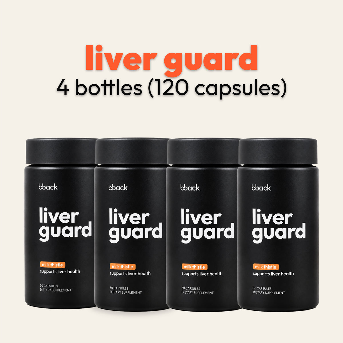 bback liver guard, 4 bottles (120 capsules)