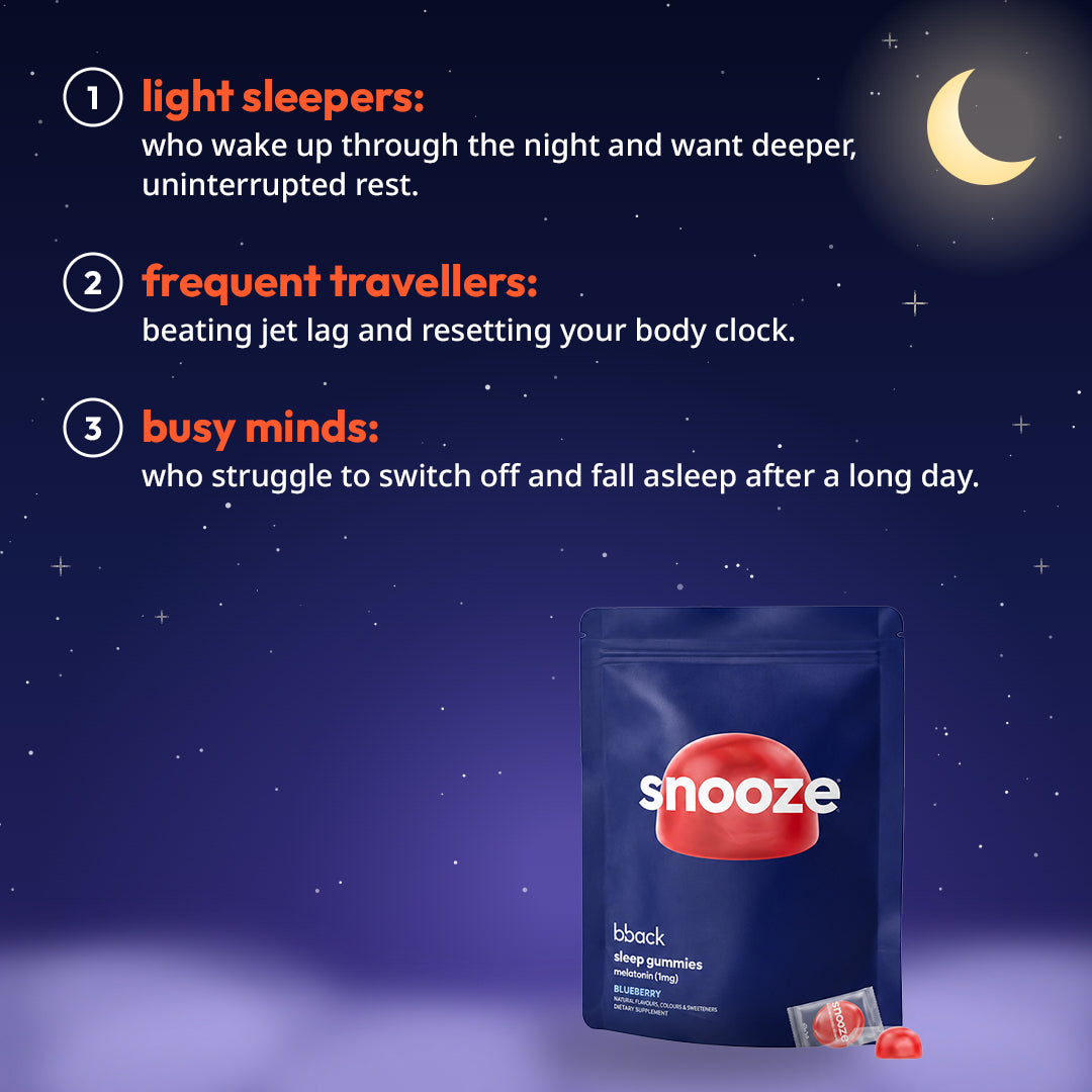 bback snooze gummies 3mg melatonin [EXP: Jul 2027]
