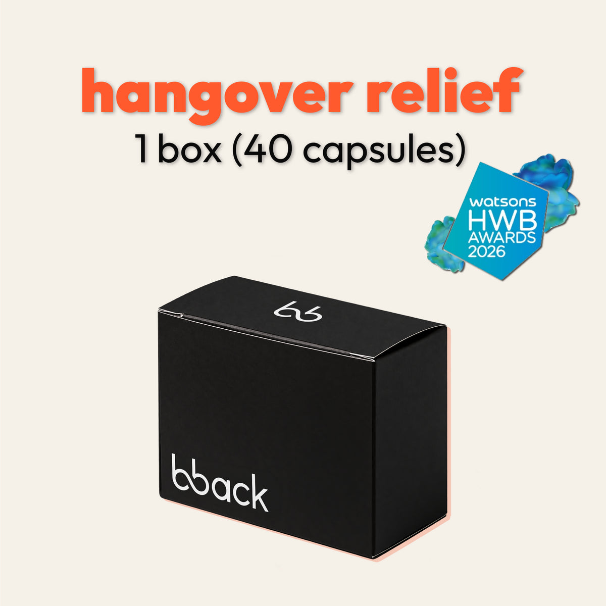 bback hangover relief, 1 box (40 capsules)
