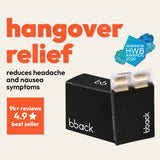 bback hangover relief box with capsules, rated 4.9 from 9k+ reviews