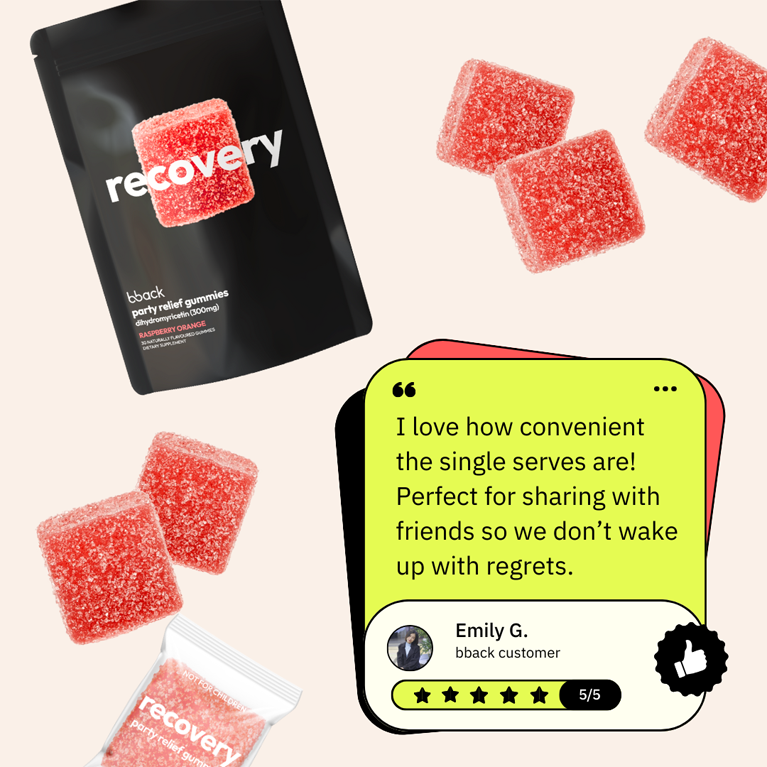 bback DHM recovery gummies (1 pouch)