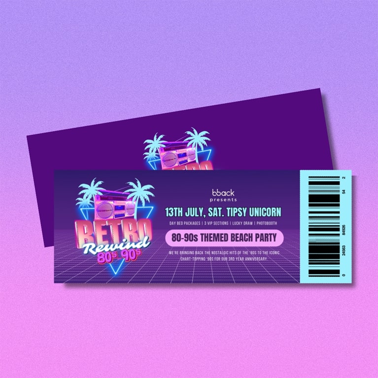 RETRO REWIND TICKET [At the door]