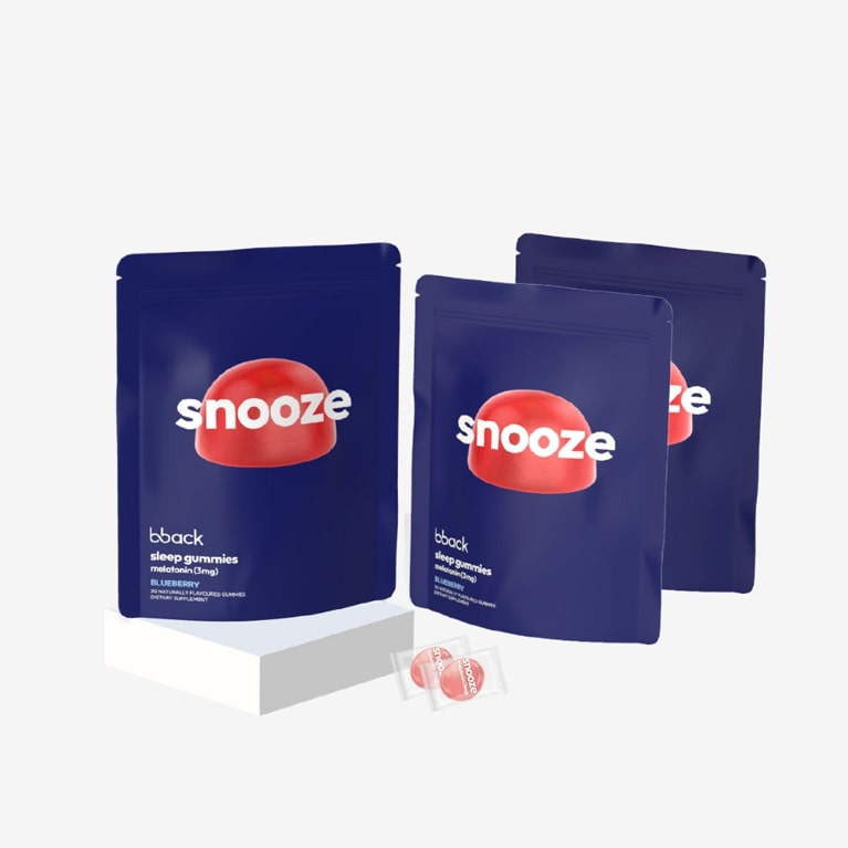 bback snooze gummies 3mg melatonin (3 pouches)